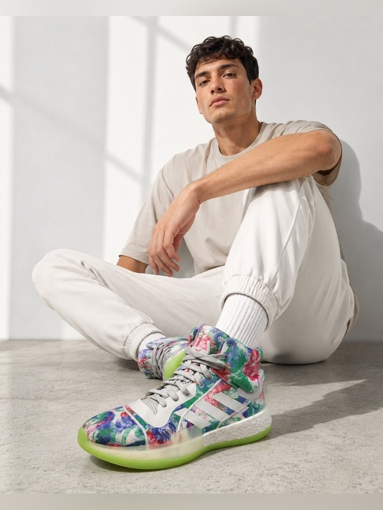adidas Other - adidas Multicolor High-Top Sneakers with Neon Green Sole